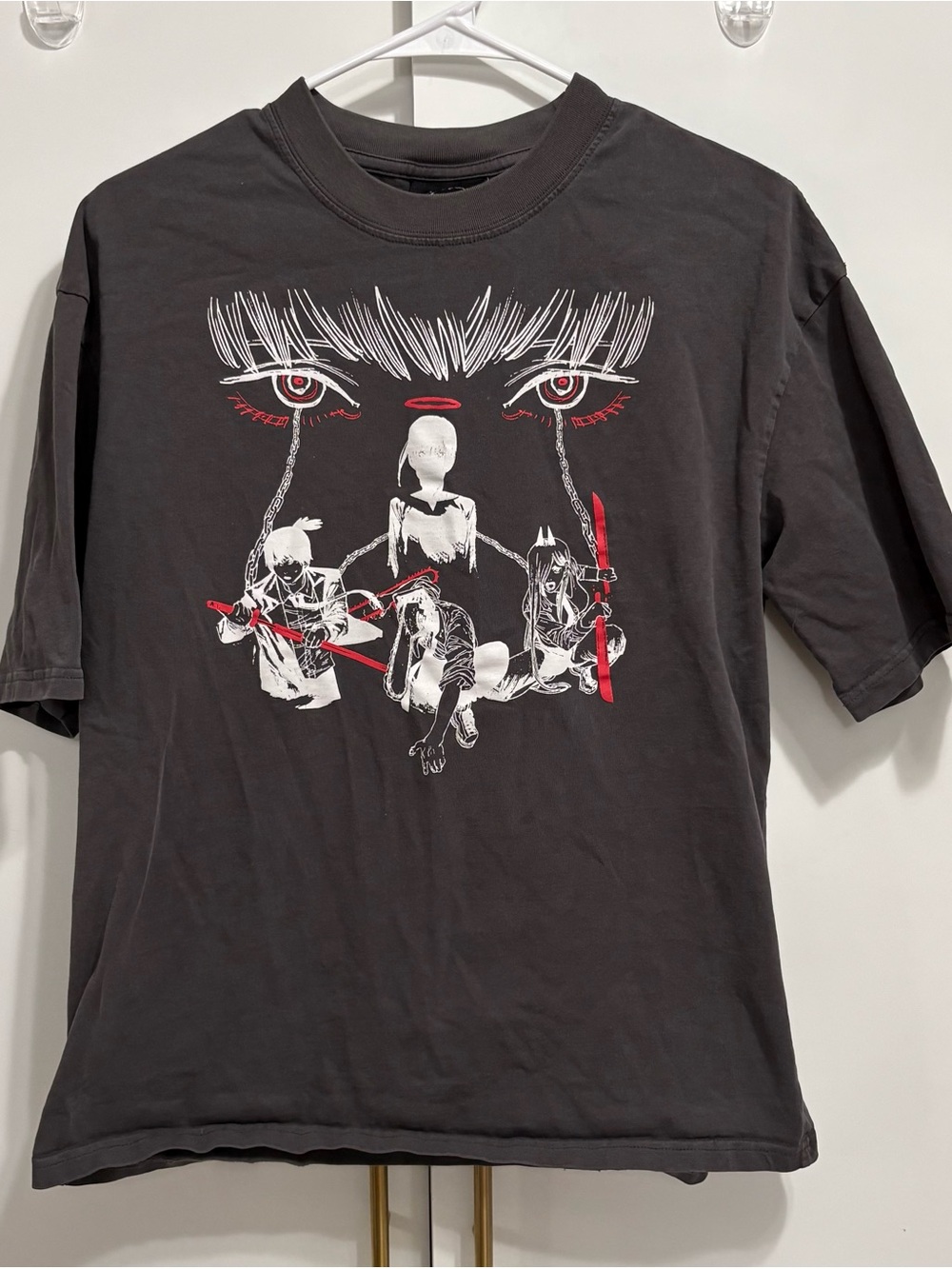 Vintage Grey Guni Gun Devil World Tour Sz S Tee